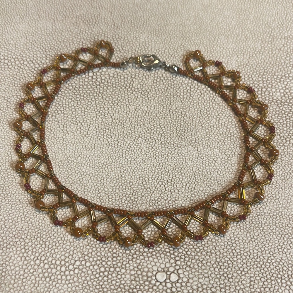 Handcrafted netted beads Anklet/ bracelet Unisex